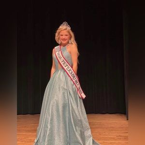 Light blue pageant gown